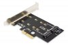 Digitus Karta rozszerzeń (Kontroler) M.2 NGFF/NVMe SSD PCIe 3.0 x4 SATA 80, 60, 42, 30 mm